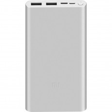 Power Bank 10 000 mAh Mi Power Bank 3 2xUSB A + USB C, Silver Power Bank 10 000 mAh Mi Power Bank 3 2xUSB A + USB C, Silver