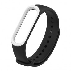 Curelușă Xiaomi Mi Band 3/4, White/Black Curelușă Xiaomi Mi Band 3/4, White/Black