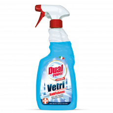 Spray pentru curățarea suprafețelor din sticlă Dual Power, 0.5 L Spray pentru curățarea suprafețelor din sticlă Dual Power, 0.5 L
