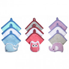 Set prosoape pentru copii BabyOno FROTTE 3 mini-prosoape si buretă de baie, Multicolor Set prosoape pentru copii BabyOno FROTTE 3 mini-prosoape si buretă de baie, Multicolor