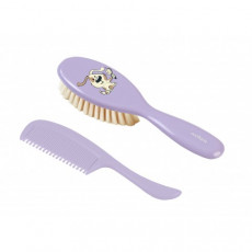 Set BabyOno Perie din păr natural moale si pieptene, Violet Set BabyOno Perie din păr natural moale si pieptene, Violet