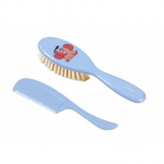 Perie și pieptene BabyOno din păr natural, Blue Perie și pieptene BabyOno din păr natural, Blue