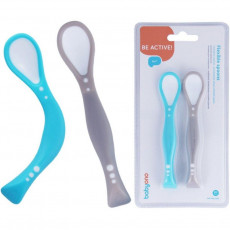 Set lingurițe BabyOno flexibile cu forma schimbătoare Grey/Blue Set lingurițe BabyOno flexibile cu forma schimbătoare Grey/Blue