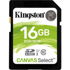 Карта памяти SDHC 16 ГБ Kingston Canvas Select (SDS/16GB)