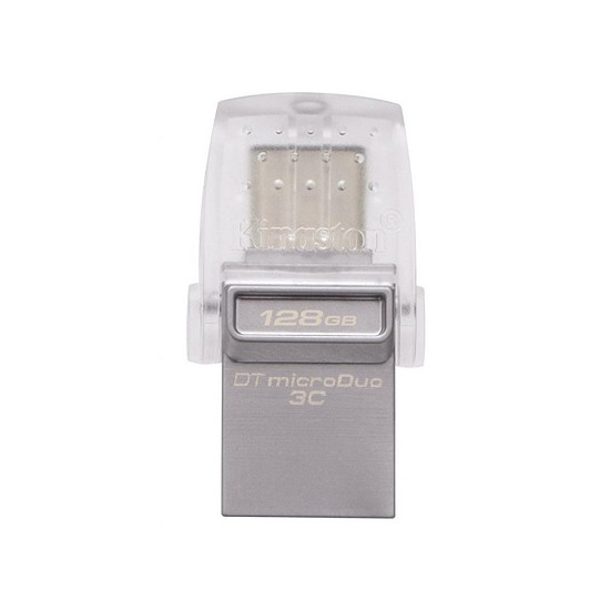 USB накопитель Kingston DataTraveler microDuo 3C, 128 ГБ, Silver (DTDUO3C/128GB)