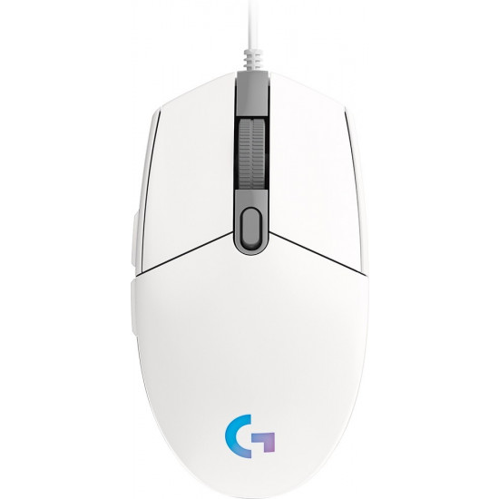 Mouse cu fir Logitech G102 Lightsync White