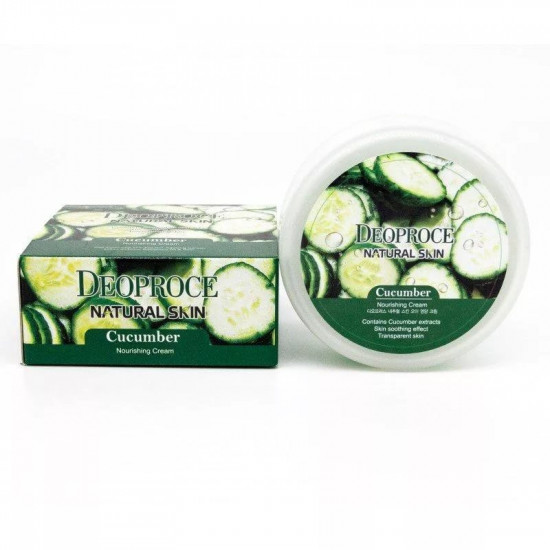 Deoproce Natural Skin Cucumber Nourishing Cream - Увлажняющий крем для лица с экстрактом огурца