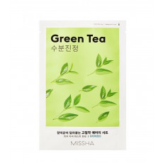 Missha Sheet Mask Green Tea - Mască de pânză cu extract de ceai verde Missha Sheet Mask Green Tea - Mască de pânză cu extract de ceai verde
