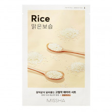 Missha Sheet Mask Rice - Mască din pânză pentru față cu extract de orez Missha Sheet Mask Rice - Mască din pânză pentru față cu extract de orez