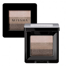 Missha Triple Shadow (4 Chocolate Brown) - Fard pentru pleoape Missha Triple Shadow (4 Chocolate Brown) - Fard pentru pleoape