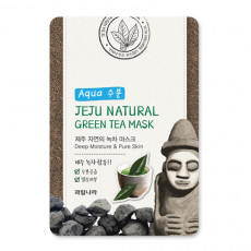 Welcos Jeju Natural Green Tea Mask - Mască de pânză cu extract de ceai verde Welcos Jeju Natural Green Tea Mask - Mască de pânză cu extract de ceai verde