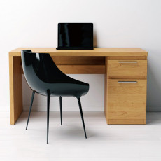 Masă de birou Indart Desk 08, Wood/Black Masă de birou Indart Desk 08, Wood/Black