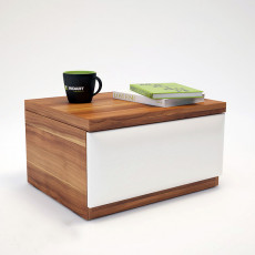 Noptieră Indart ECO (56 cm), White/Wood Noptieră Indart ECO (56 cm), White/Wood