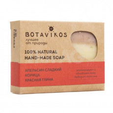 Săpun Botavikos Portocală dulce, Scorțișoară și Argilă roșie pentru față și corp, 100 g Săpun Botavikos Portocală dulce, Scorțișoară și Argilă roșie pentru față și corp, 100 g